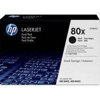 HP 80X Dual Pack -laservärikasetti, 2 kpl, musta