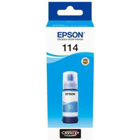 Epson 114 EcoTank -mustepullo, syaani