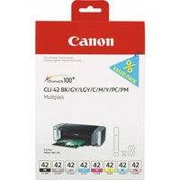 Canon CLI-42 BK/GY/LGY/C/M/Y/PC/PM -mustekasettipakkaus, 8 väriä