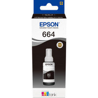 Epson T664 EcoTank -mustepullo, musta