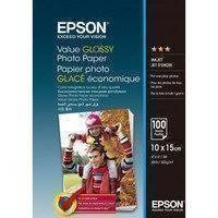 EPSON Value Glossy Photo Paper -valokuvapaperi, 10 x 15 cm, 100 arkkia, Epson
