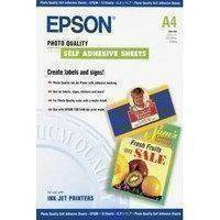 Epson Self Adhesive Photo Paper -itsekiinnittyvä arkki, A4, 10 kpl