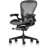 Herman Miller Aeron Remastered -työtuoli, graphite, koko B, korkeussäätyvä selkätuki