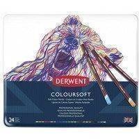 Derwent Coloursoft -värikynälajitelma, 24 kynää