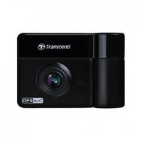 Transcend DrivePro 550 -autokamera jossa on kaksi objektiivia
