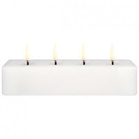 Uyuni Block LED-kynttilä, valkoinen, 18x5x3,8 cm