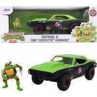Turtles Raphael Chevy Camaro 1:24 -auto ja figuuri