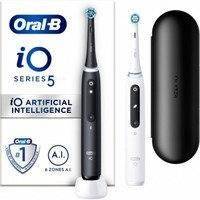 Oral-B iO 5 Black & White -sähköhammasharja tuplarunko musta / valkoinen