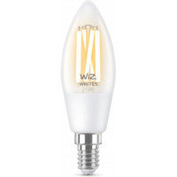 WiZ älylamppu, E14, kirkas lasi, tunable white - valkoisen valon sävyt, Wi-Fi, 2700-6500 K, 470 lm
