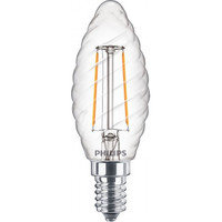 Philips Classic LED -kierrekynttilä, E14, 2700 K, 250 lm, kirkaspintainen