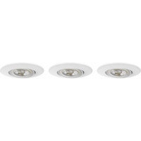 Airam Skye Tilt LED-alasvalot 3-setti, 5 W, uppoasennettava, valkoinen, 4000K