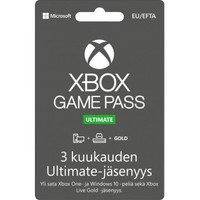 Microsoft Xbox Game Pass Ultimate 3 kk -jäsenyys, aktivointikortti