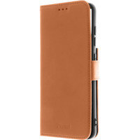 Insmat Exclusive Flip Case -lompakkokotelo, Samsung Galaxy S21 FE 5G, ruskea