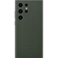 Samsung Galaxy S23 Ultra Leather Cover -suojakuori, vihreä