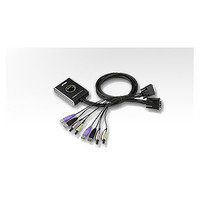 Aten 2-porttinen KVM-kaapelikytkin, 2 DVI-konetta, USB 20, audio, USB 20 HUB, mikrofoni