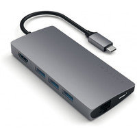 Satechi USB-C Multi-Port Adapter 4K Gigabit Ethernet V2 -adapteri, space gray