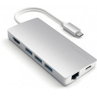 Satechi USB-C Multi-Port Adapter 4K Gigabit Ethernet V2 -adapteri, silver