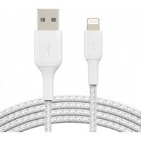 Belkin BOOST CHARGE™ Lightning - USB-A kaapeli punottu, 0,15m, valkoinen
