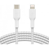 Belkin BOOST CHARGE™ Lightning - USB-C kaapeli punottu, 1m, valkoinen