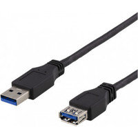 DELTACO USB 3.1 Gen 1 -jatkokaapeli, 3 m