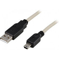 DELTACO USB 2.0 A - Mini-B, uros - uros -kaapeli, 0,5 m