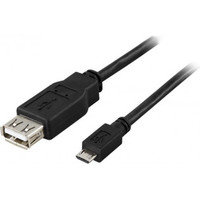 DELTACO USB-adapteri OTG A n - MicroB u, 20cm