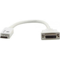 Kramer DisplayPort - DVI-I (uros - naaras) -adapterikaapeli, valkoinen