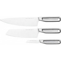 Fiskars All Steel Cook's knife set -kokinveitsisetti, kolmiosainen