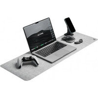 Deltahub Minimalistic Desk Pad -hiirimatto, 30 x 90 cm, vaaleanharmaa