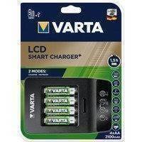 Varta LCD Smart Charger+ -latauslaite ja 4 kpl AA (LR6) 2100 mAh akkuparistoja