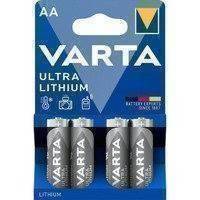 Varta Lithium Ultra -litiumparisto, 4 kpl AA (LR6) paristoa