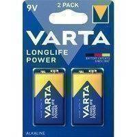 Varta Longlife Power -alkaliparisto, 9V (LR61) 2 kpl