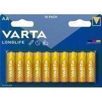 Varta Longlife -alkaliparisto, 10 kpl AA (LR6) paristoa