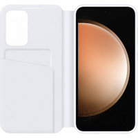 Samsung Galaxy S23 FE Clear View Wallet Case -suojakotelo, valkoinen