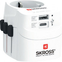 SKROSS PRO Light USB A&C -matka-adapteri USB-A & USB-C-portilla