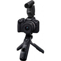 Canon EOS R50 -järjestelmäkamera + 18-45 mm objektiivi Vlogger Kit