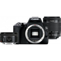 Canon EOS 250D -järjestelmäkamera, musta + 18-55 IS STM + 50 mm 1.8 STM