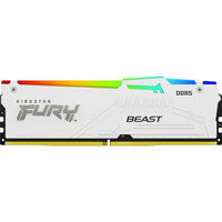 Kingston FURY Beast DDR5 RGB EXPO 6000 MHz CL36 32 Gt -muistimodulipakkaus, valkoinen