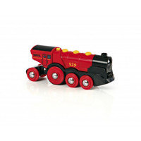 BRIO World 33592 - Tehokas punainen paristoveturiveturi