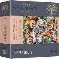 TREFL Wild cats in the jungle -palapeli, puinen, 500 palaa, Trefl