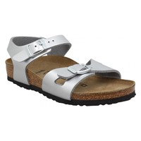 Poikien sandaalit Birkenstock Rio Birko Flor Metallic Enfant Argent 34