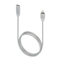 Beeyo Zinc USB Lightning iPhone & iPad kaapeli 1m - Hopea