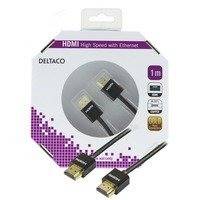 DELTACO ohut HDMI-kaapeli 1m musta blister