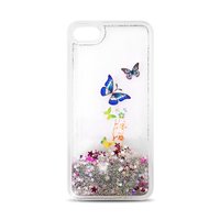 GreenGo Liquid Glitter TPU suojakotelo Butterfly Samsung Galaxy A5 (2017) A520 - Hopea