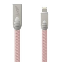 Beeyo Litteä USB-A - Lightning kaapeli 2 A pinkki