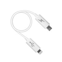 Forever Emergency OTG Lightning / micro USB kaapeli valkoinen
