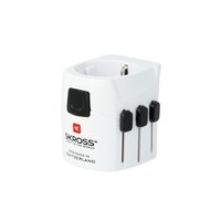 Skross Multiadapteri Pro Light USB matkasovitin - 3 nastaa valkoinen