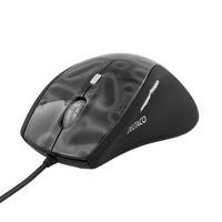 DELTACO hiiri optinen 5 nappia+scroll ergonomisesti muotoiltu säädettävä DPI max 1600 DPI USB PS2 sovittimella Diamond bla..