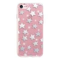 Fashion Glitter Stars Suojakuori iPhone 6 / 6S pinkki