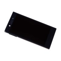 Kosketuspaneeli + LCD Rungolla Sony Xperia X Compact F5321 - Musta